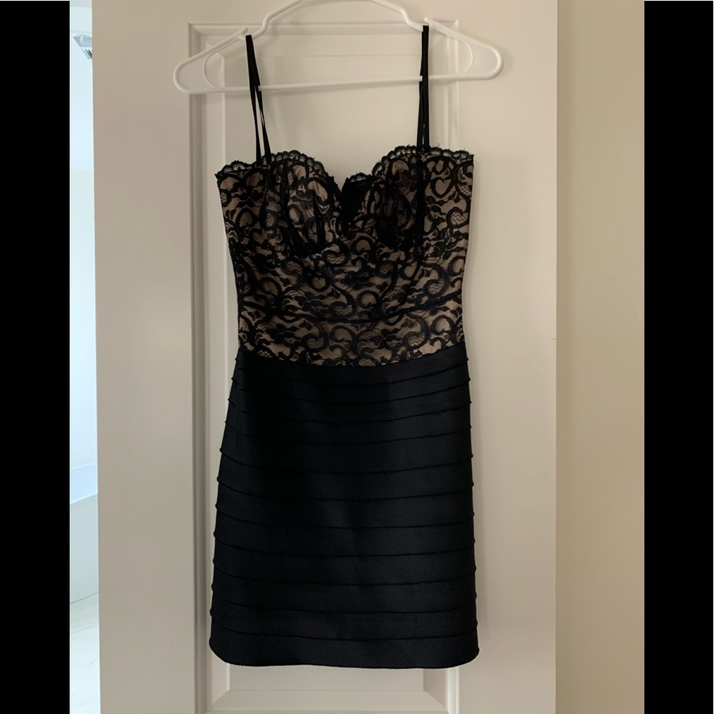 BCBG Lace Corset Bodycon  Dress 0